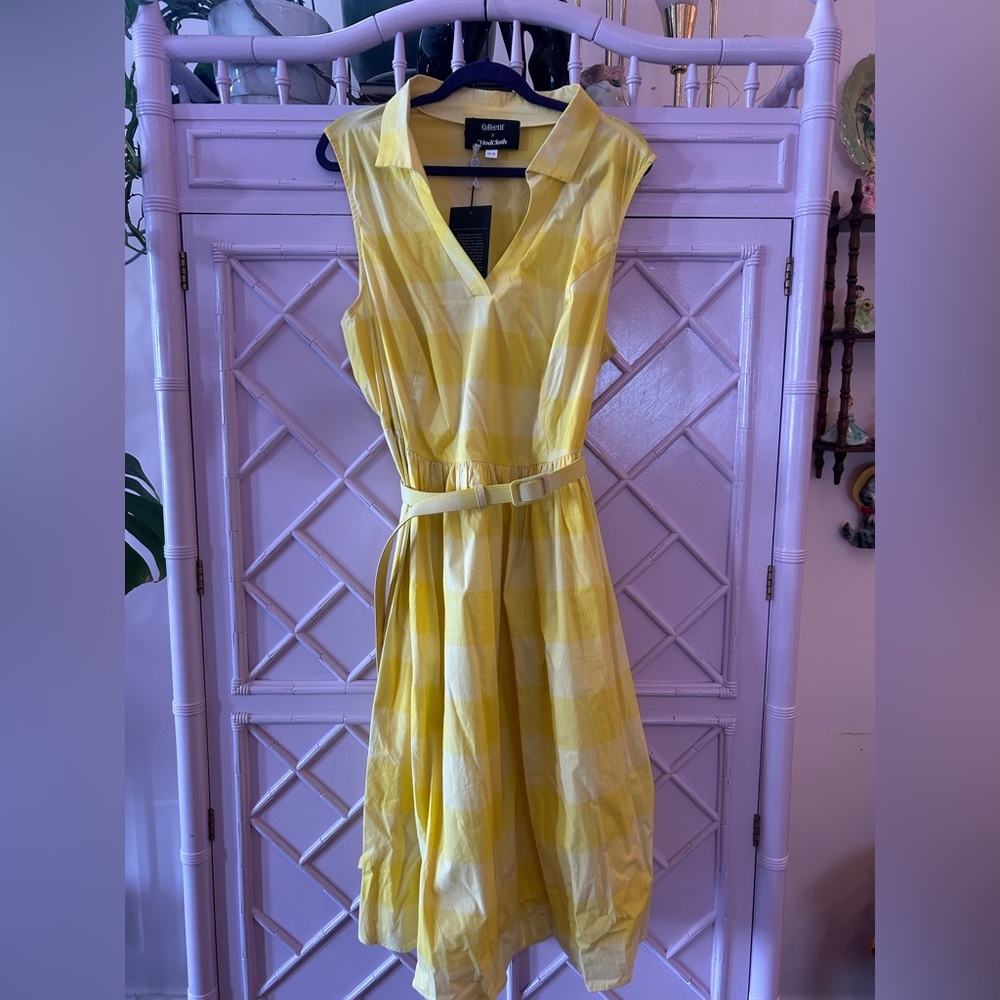 Yellow Plaid Sleeveless Dress ModCloth Collectif Plus Size